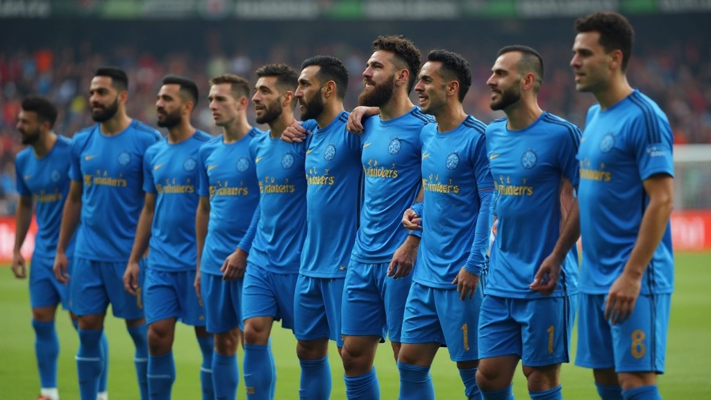 صورة للاعبين على الملعب مرتبين في تشكيل 4-3-3 أثناء مباراة حقيقية