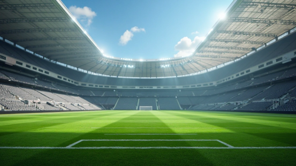 ملعب كرة القدم المصري الحديث مع ملاعب نظيفة وإضاءة احترافية